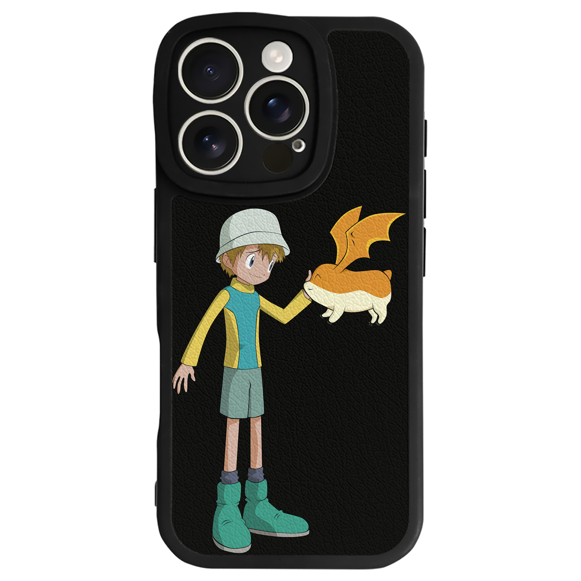 （画像用） Digimon デジタルモンスター/デジモン 【iPhone 16シリーズ対応】シリコンスマホケース（レザー調） 材質：シリコン
